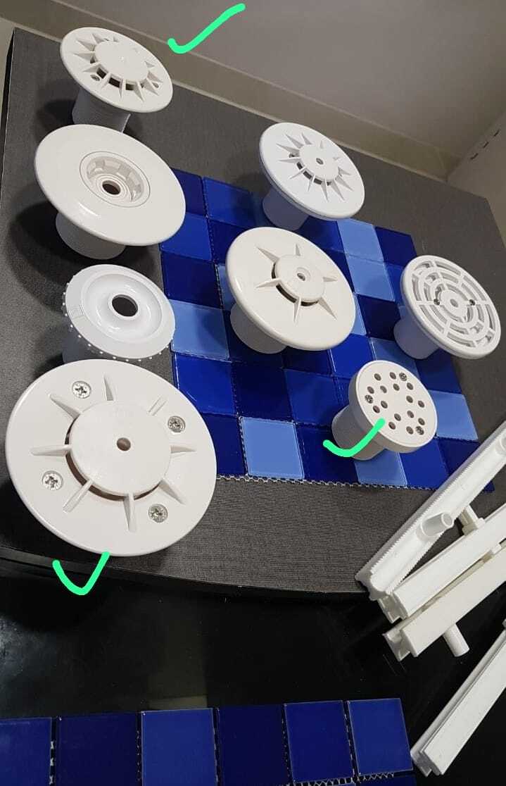 Eye Wall Inlet - Abs Material, Various Sizes , White And Blue Round Inlet For Efficient Pool Applications