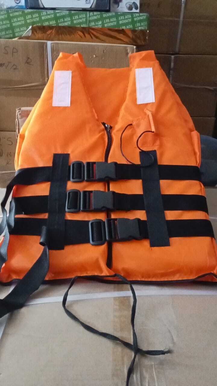 Life Jacket - Pe Foam, 400grm Weight, Bright Orange Color, Rectangular Shape, Various Sizes | Ideal For Industrial Pool Applications