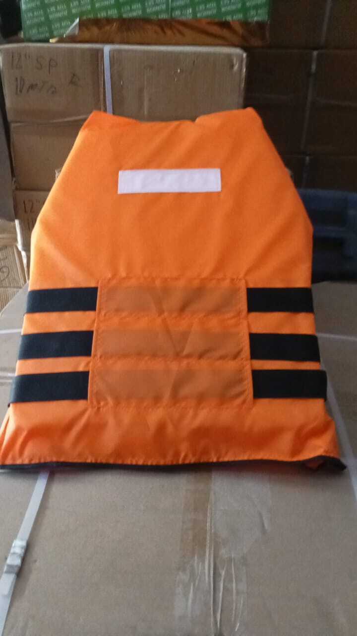 Life Jacket - Pe Foam, 400grm Weight, Bright Orange Color, Rectangular Shape, Various Sizes | Ideal For Industrial Pool Applications