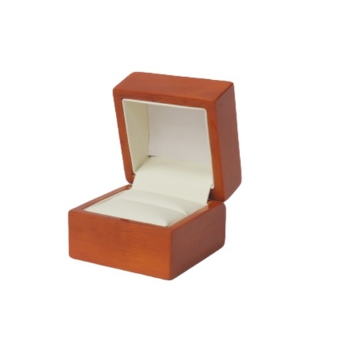 "Miss Daisy" Domed Top Black Lacquerring Wooden Jewelry Ring Box - Design: Customized