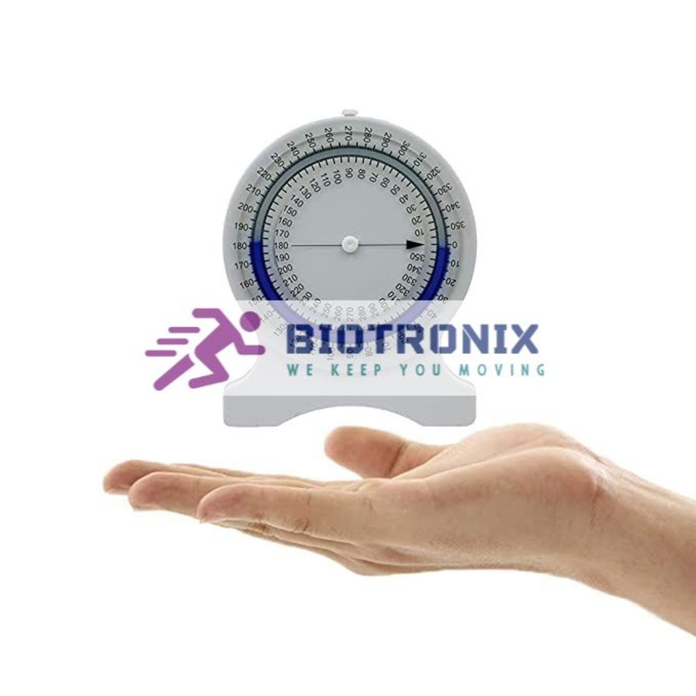 Biotronix Bubble Inclinometer - Lightweight Plastic, 360â° Rotation | Accurate Range Of Motion Measuring Tool For Physiotherapy, No-leak Design, Scratch Resistant, Perfect For Professionals And Students