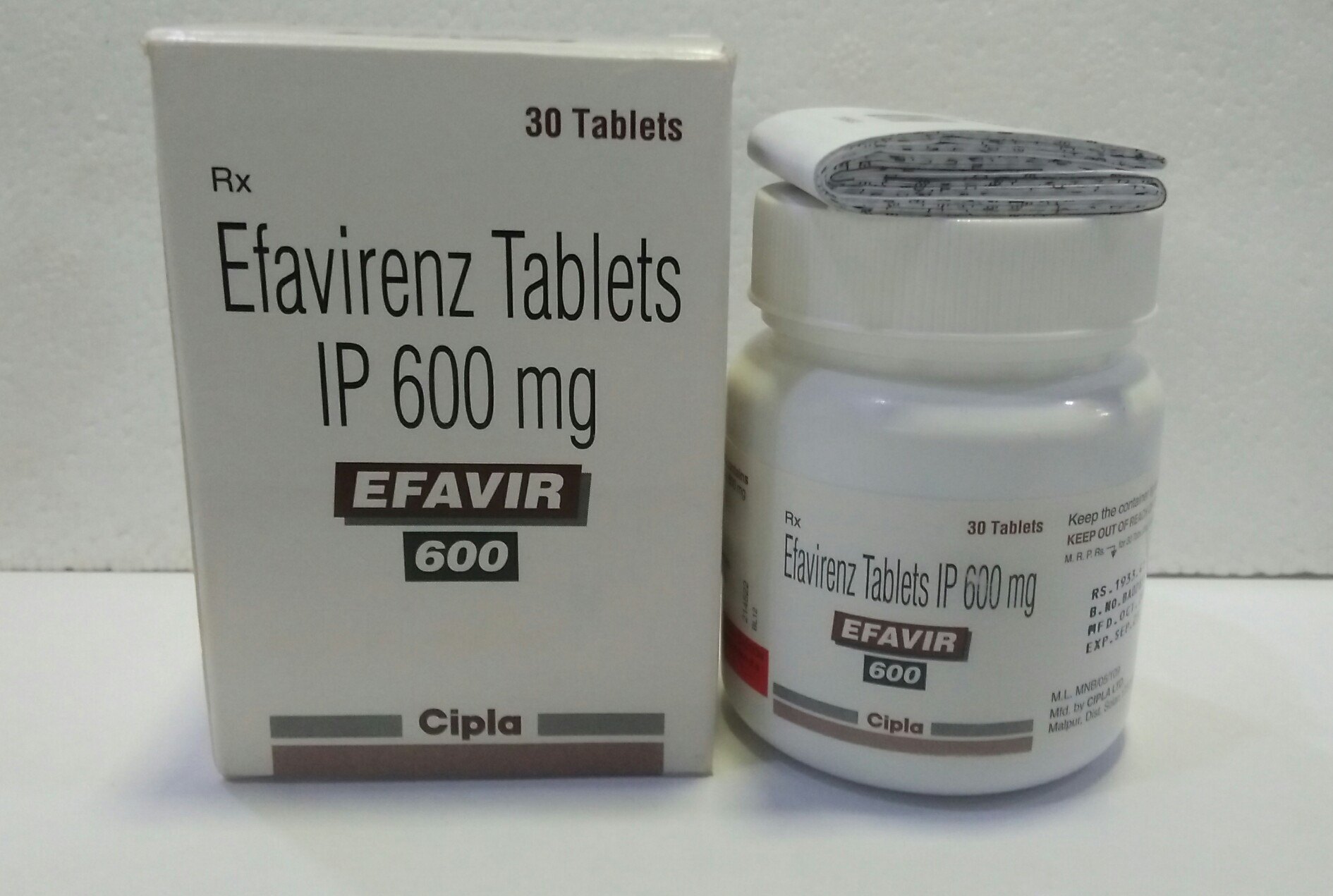 Efavir 600 Mg Tablet - Cas No: 154598-52-4