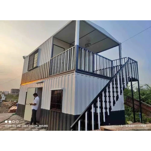 Double Storey Portable Office Cabin - Color: White