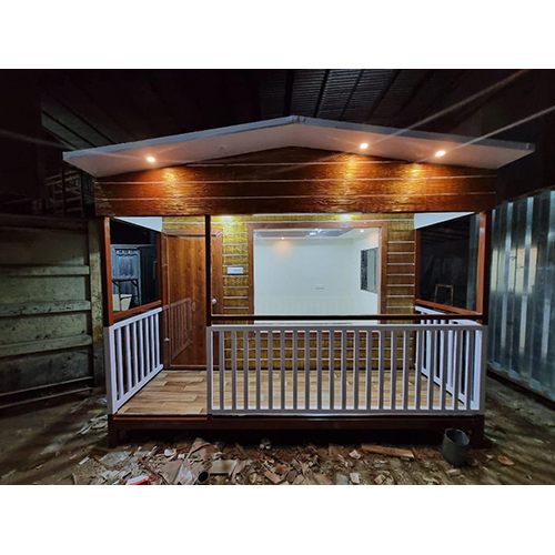 Metal Portable Cottages - Color: Brown