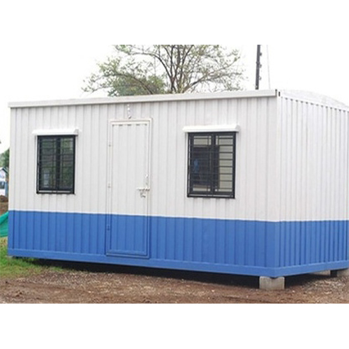 Portable Accommodation Cabin - Ms Material, 11ft Length X 10ft Height, Sleek White Color, Glass Windows For Natural Light And Air Flow