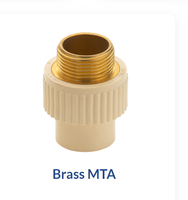 Brass Male Threaded Adapter - Cpvc Mta Fitting, Light Yellow For Oil, Chemical Fertilizer, Fluid Pipes