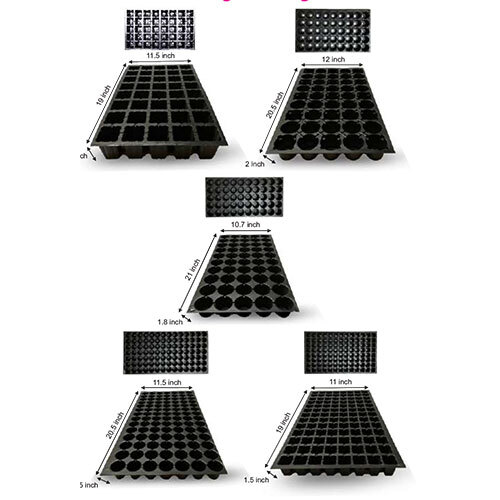 Cavity Trays - Plastic Base Material, Large Size Greenhouse, HDPE Cover Material | Durable and Versatile Gardening Solution