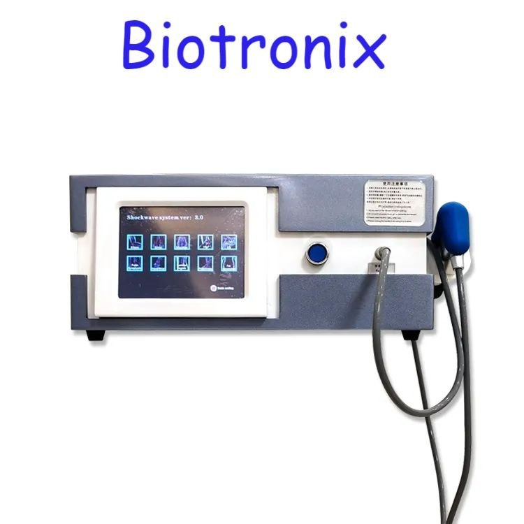 Biotronix Shockwave Therapy Clinical Touch Screen 7heads Foot Switch Pre Program Physiotherapy & Ed - Age Group: Adults