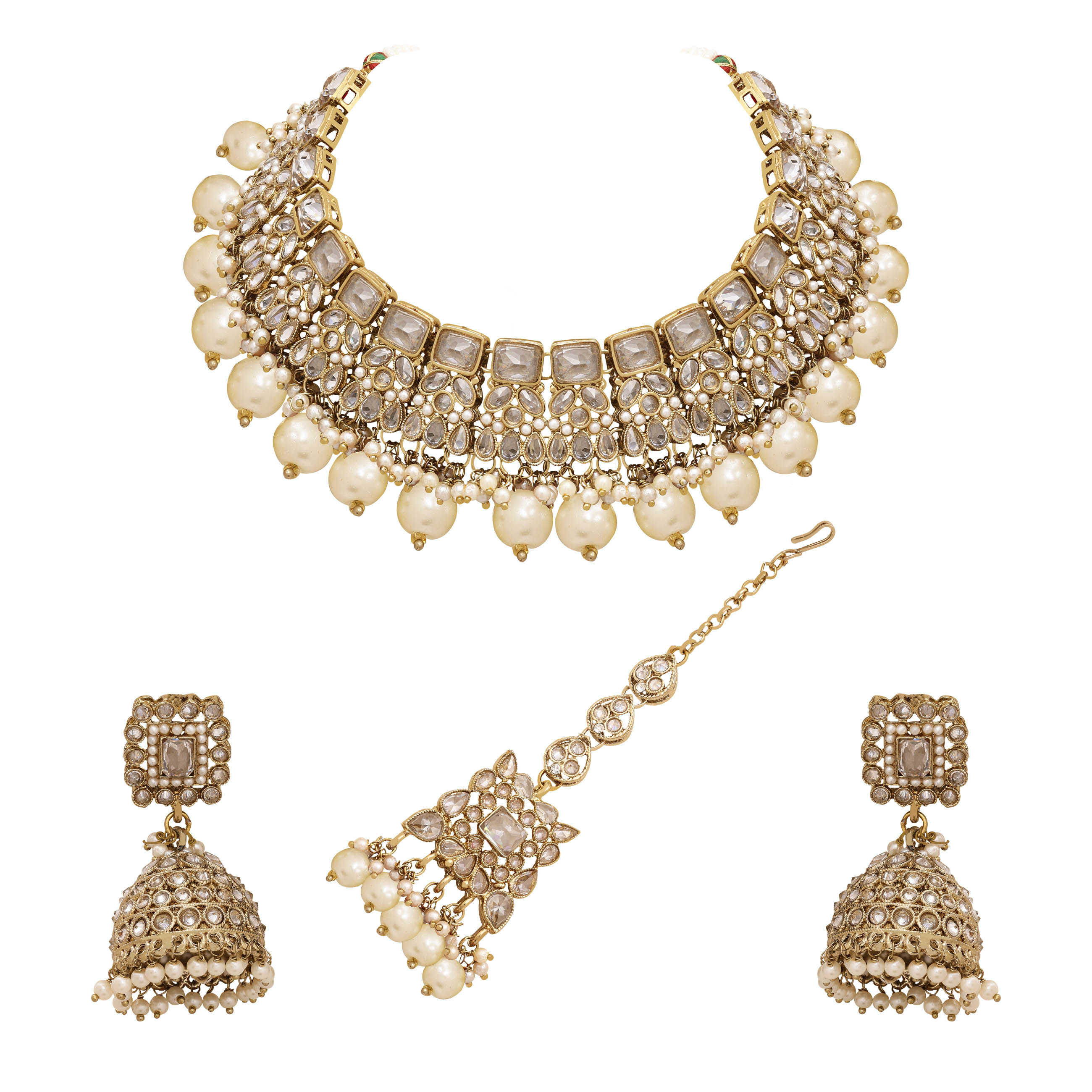 Traditional Jewelry| Wedding Collection Necklace | Choker Necklace | Bridal Reverse Ad Necklace | Designer Bridal Jewelry.. - Color: Lct
