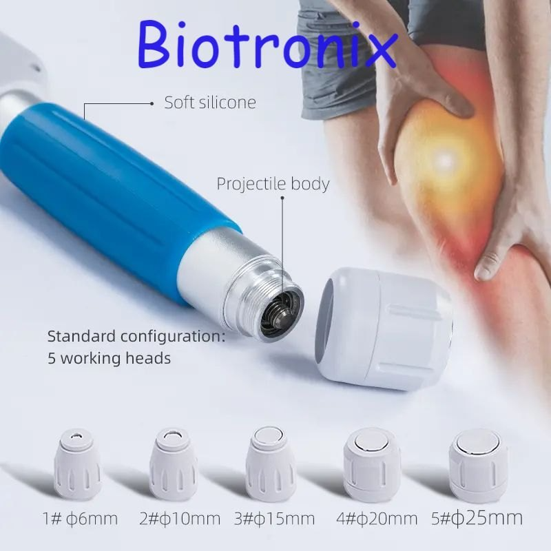 Biotronix Shockwave Therapy Clinical Touch Screen 7heads Foot Switch Pre Program Physiotherapy & Ed - Age Group: Adults