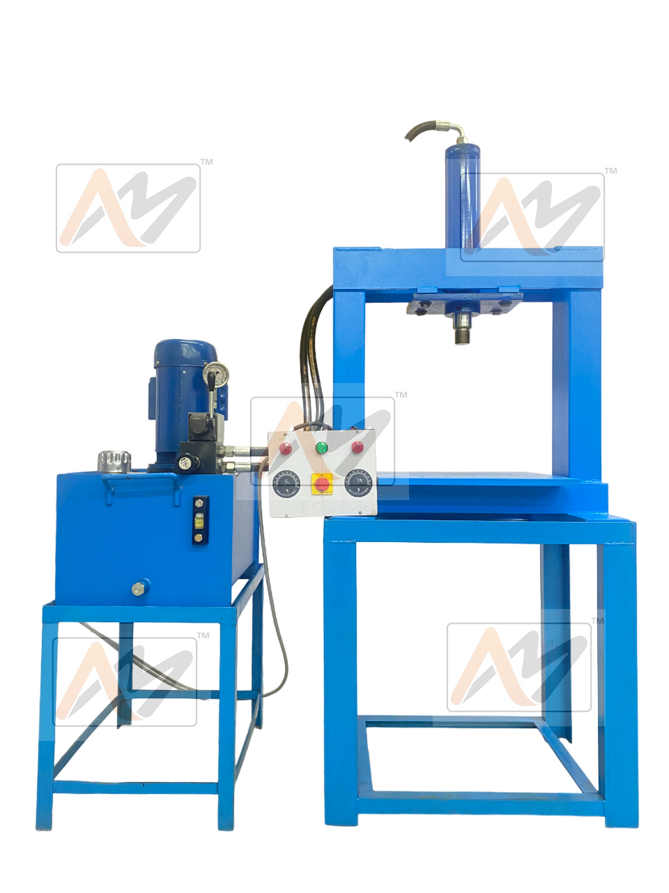 Blue Round Paper Cutting Machine