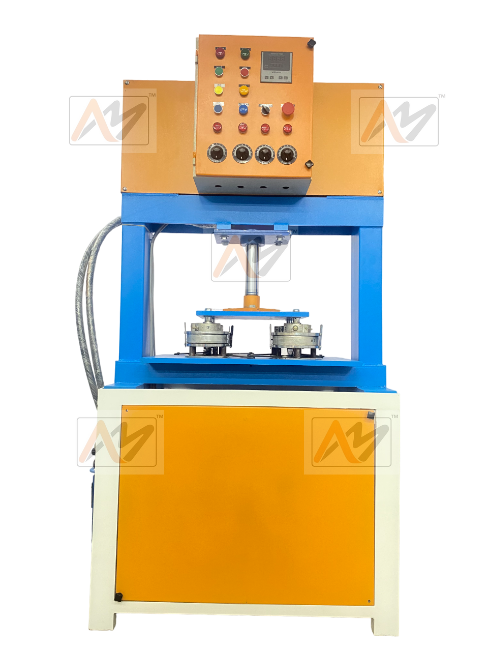 Paper Thali Making Machine - Automatic, 220v | Blue Color, 1-year Warranty, Human Machine Interface