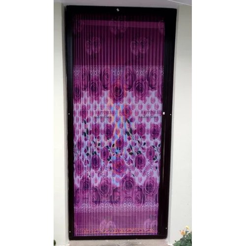 Purple Rose Aluminium Sliding Mesh Door - Color: White