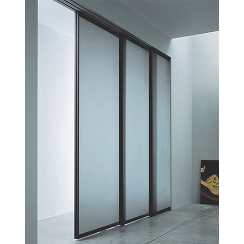 SP SL-1+2 Aluminium Profile Telescopic Sliding Door System With Soft Close Door - Aluminium, Standard Size, Black | Fiberglass Screen Netting, Polished Finish