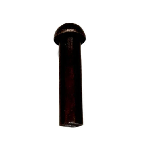 Round Head Solid Ms Rivet - Ms/alloy Steel, Black Color, Hard Hardness | Ideal For Automobile Industry Applications