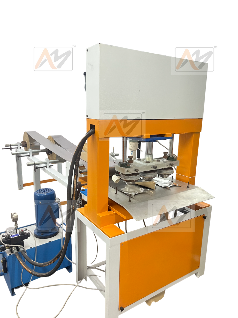 Automatic Paper Dona Making Machine With Triple Die - Color: Customise