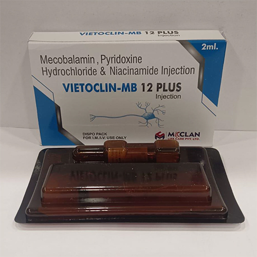 Vietoclin Mb 12 Plus Injection - Methylcobalamin 1500mcg + Pyridoxine Hcl 1000mg + Niacinamide 100mg , Injection Dosage Form, Store In Dry, Cool Place