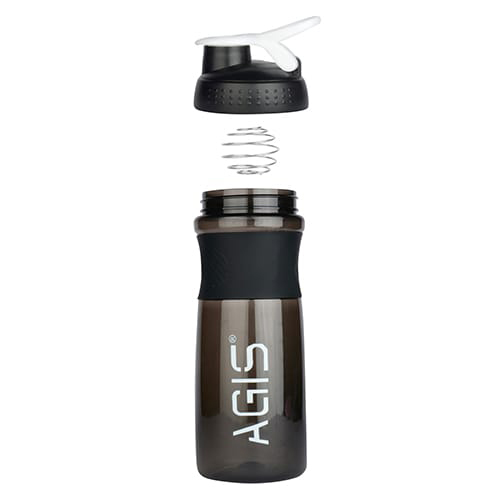 Blender Ball Shaker - Durable Plastic, 800ml Capacity | Narrow Flip-top Lid, Engraved Grip Surface, Cork Sealing Type, Industrial Use