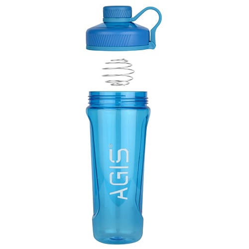 Shaker Bottle - 800ml Plastic, Cork Sealing Type | Narrow Flip-top Lid, Engraving Surface, Hanging Loop