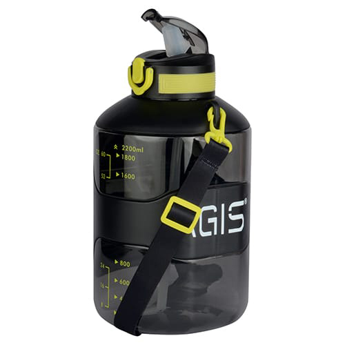 2200ml Heavy Gallon Shaker With Straw - Stainless Steel, 2200ml Capacity, Engraved Surface, Cork Sealing, Narrow Flip-top Lid, Custom Color Options