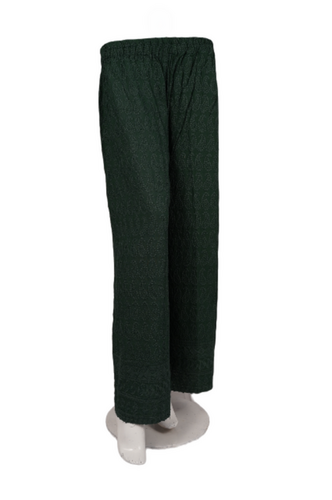 CHIKAN PALAZZO - Rayon, Custom Sizes Available | Intricate Hand-Embroidered Chikankari, Flowing Wide-Leg Fit, Drawstring Waist for Personal Comfort