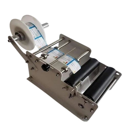 Mild Steel Manual Bottle Sticker Labelling Machine - Application: Industrial