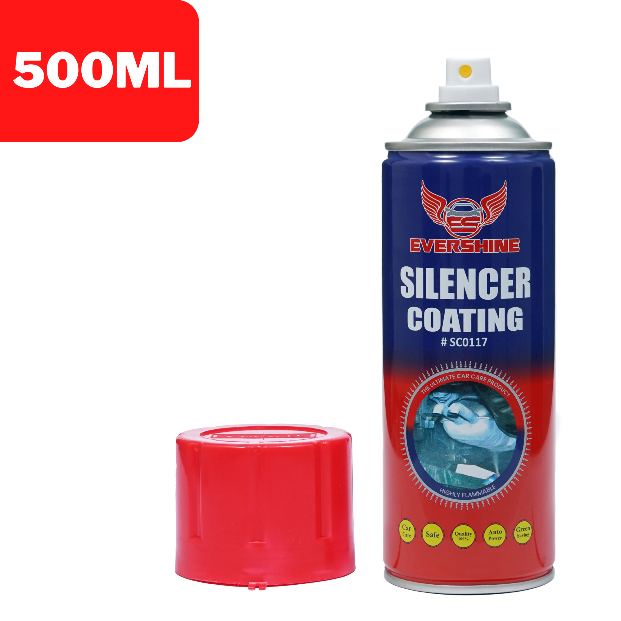 Silencer Coating Spray Car Polishers Size: 500ml