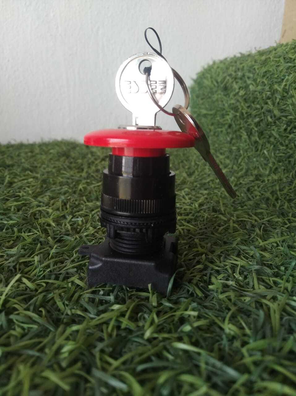 Mushroom Head Actuator Push Button With Key - Application: Industrial