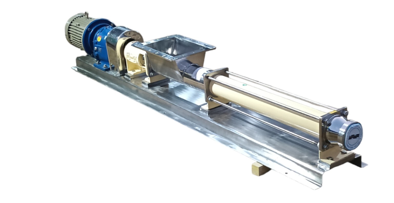 Hopper Type Progressive Cavity Pump - Stainless Steel 304/316, 175x25x30 Cm, Off-white | Flooded Suction, Self-priming, Mechanical Seal & Gland Packing, Maximum Flow Rate 20 M3/hour, Medium Pressure Up To 18 Bar, Ideal For Food Products