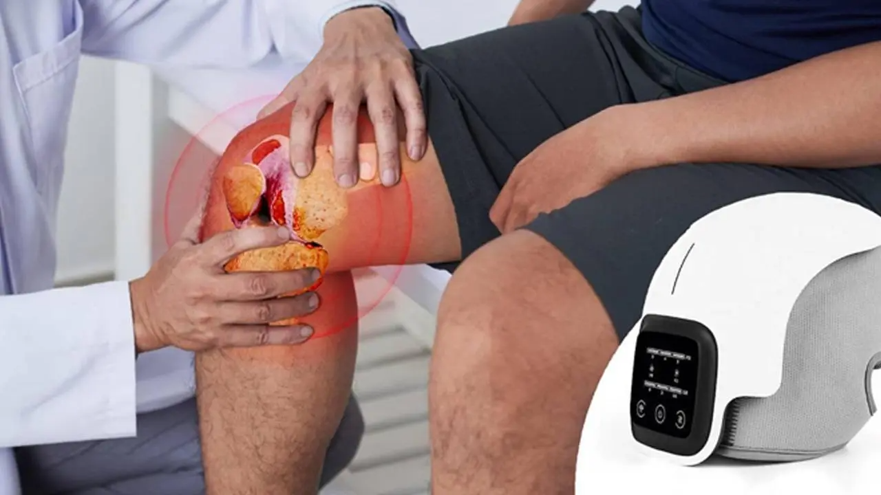 Kneading Magnetic Knee Massager With Heat Vibration Laser Digital Touch Panel Imported, 5000 V