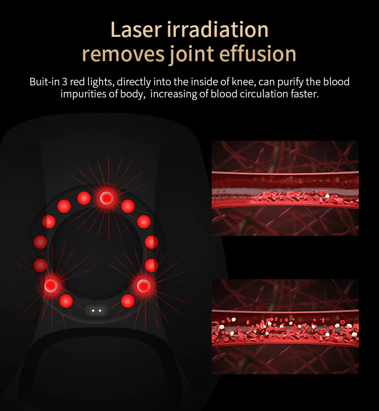 Kneading Magnetic Knee Massager With Heat Vibration Laser Digital Touch Panel Imported, 5000 V