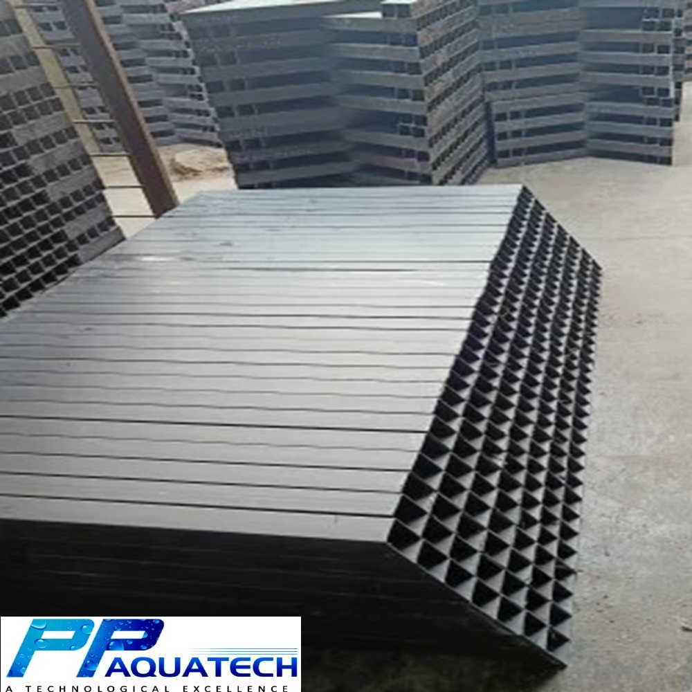 Square Tube Settler Media - Pvc, 50 Mm X 50 Mm, Black, Slope 550, Settling Area 15.0 M2/m3, Hydraulic Radius 1.5 Cm, Max Temp 550â°c, Industrial Use