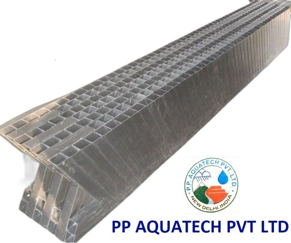 Square Tube Settler Media - Pvc, 50 Mm X 50 Mm, Black, Slope 550, Settling Area 15.0 M2/m3, Hydraulic Radius 1.5 Cm, Max Temp 550â°c, Industrial Use