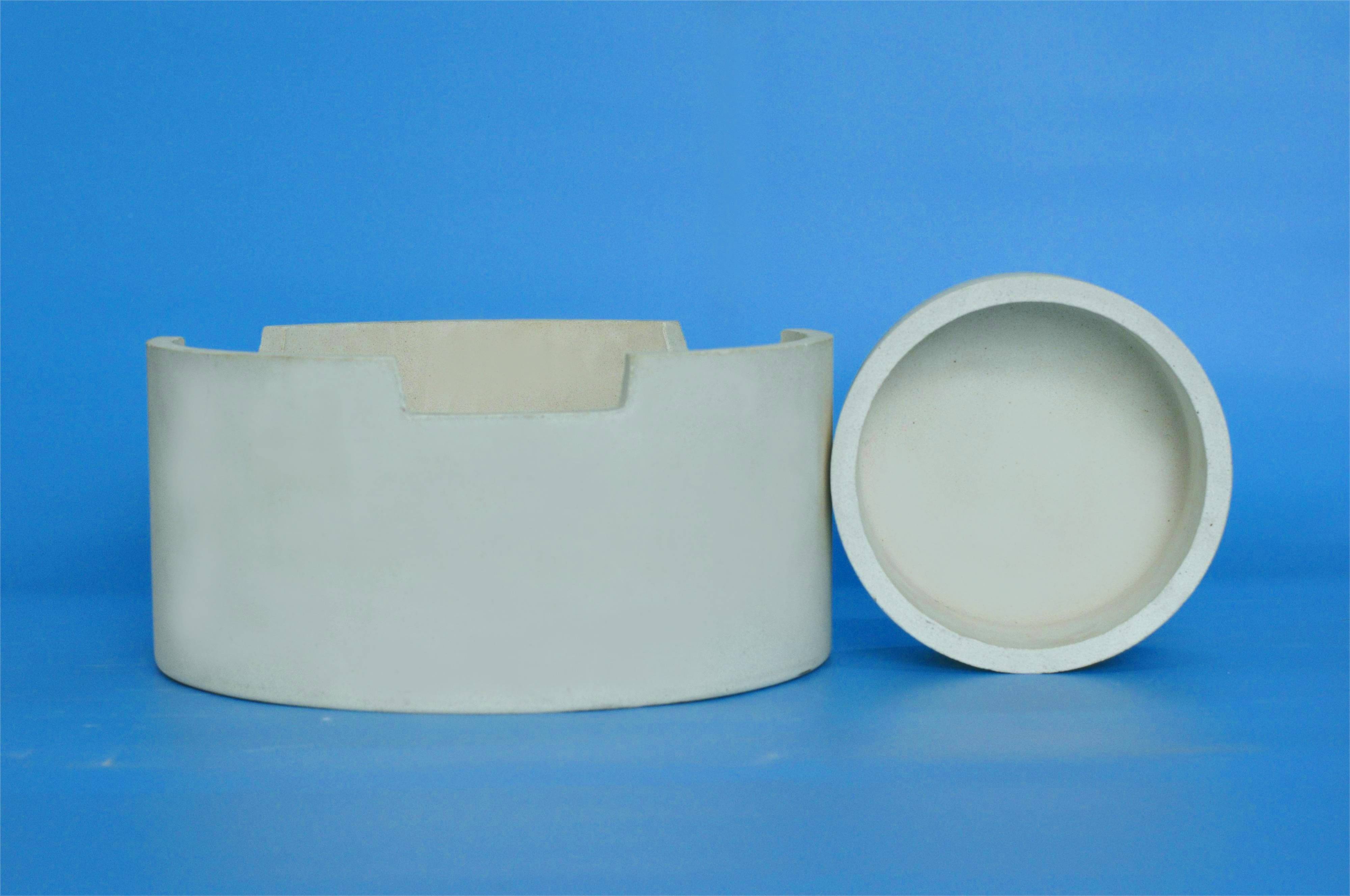 Ceramic Cordierite Mullite Sagger For Battery Cathode Materials - Color: Grey Black To Black.