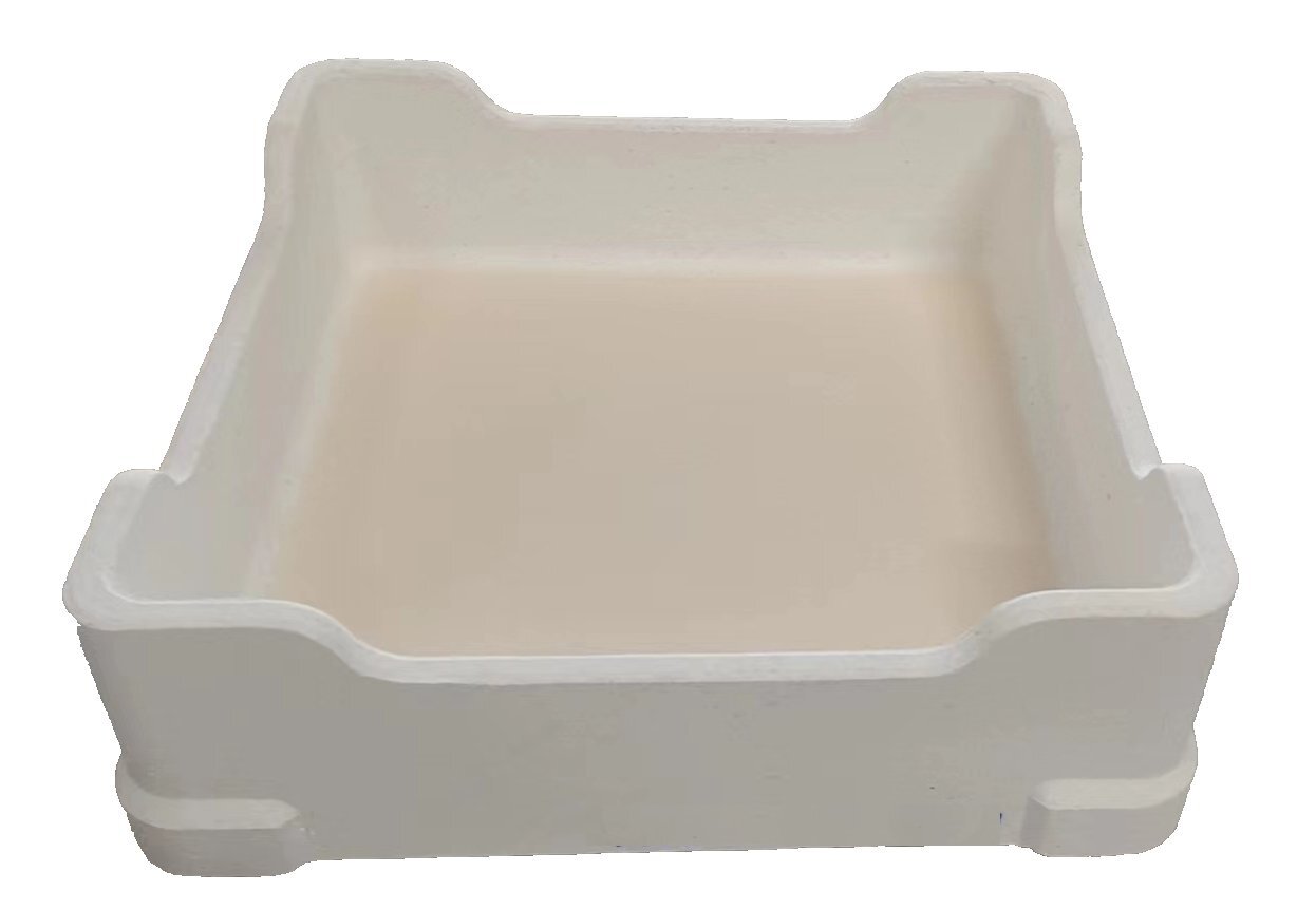 Ceramic Cordierite Mullite Sagger For Battery Cathode Materials - Color: Grey Black To Black.