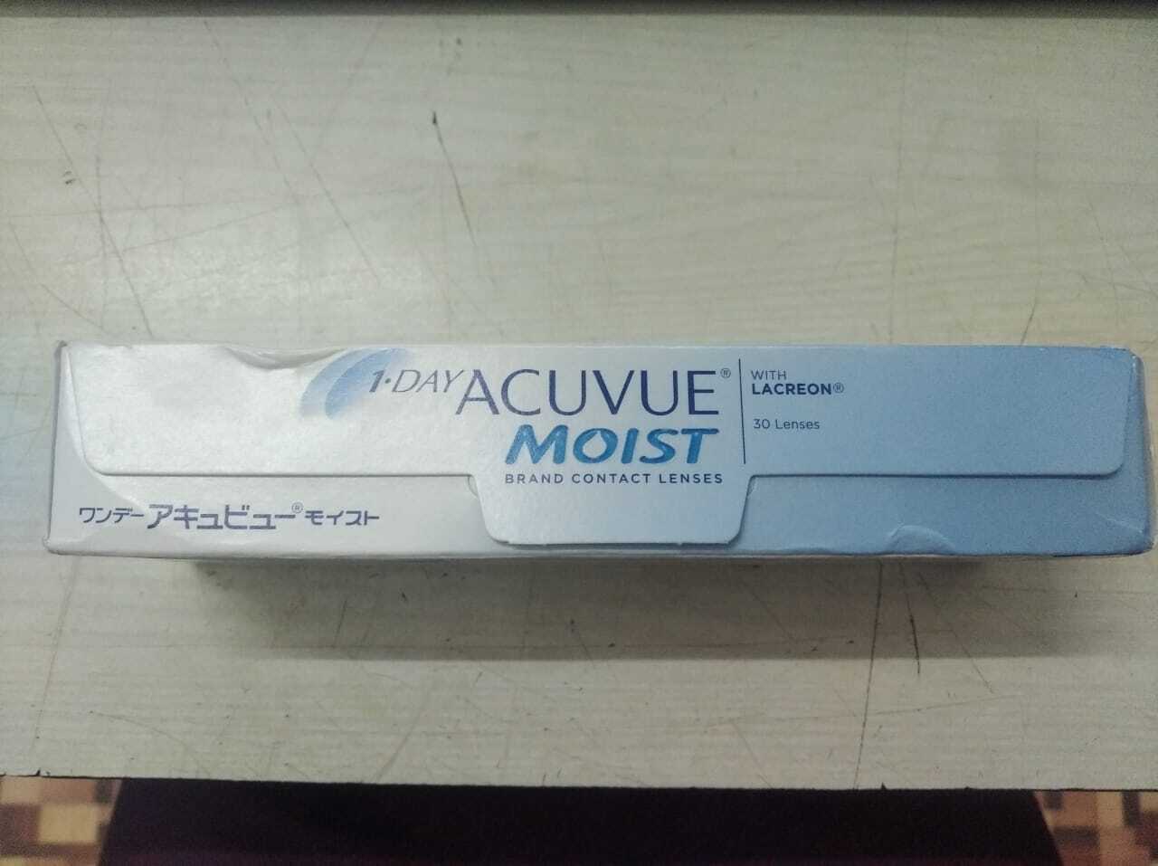 Acuvue Moist - 1 Day Lens Pack, Johnson & Johnson Brand, 30 Lenses For Daily Wear, Comfortable Fit For All-day Hydration