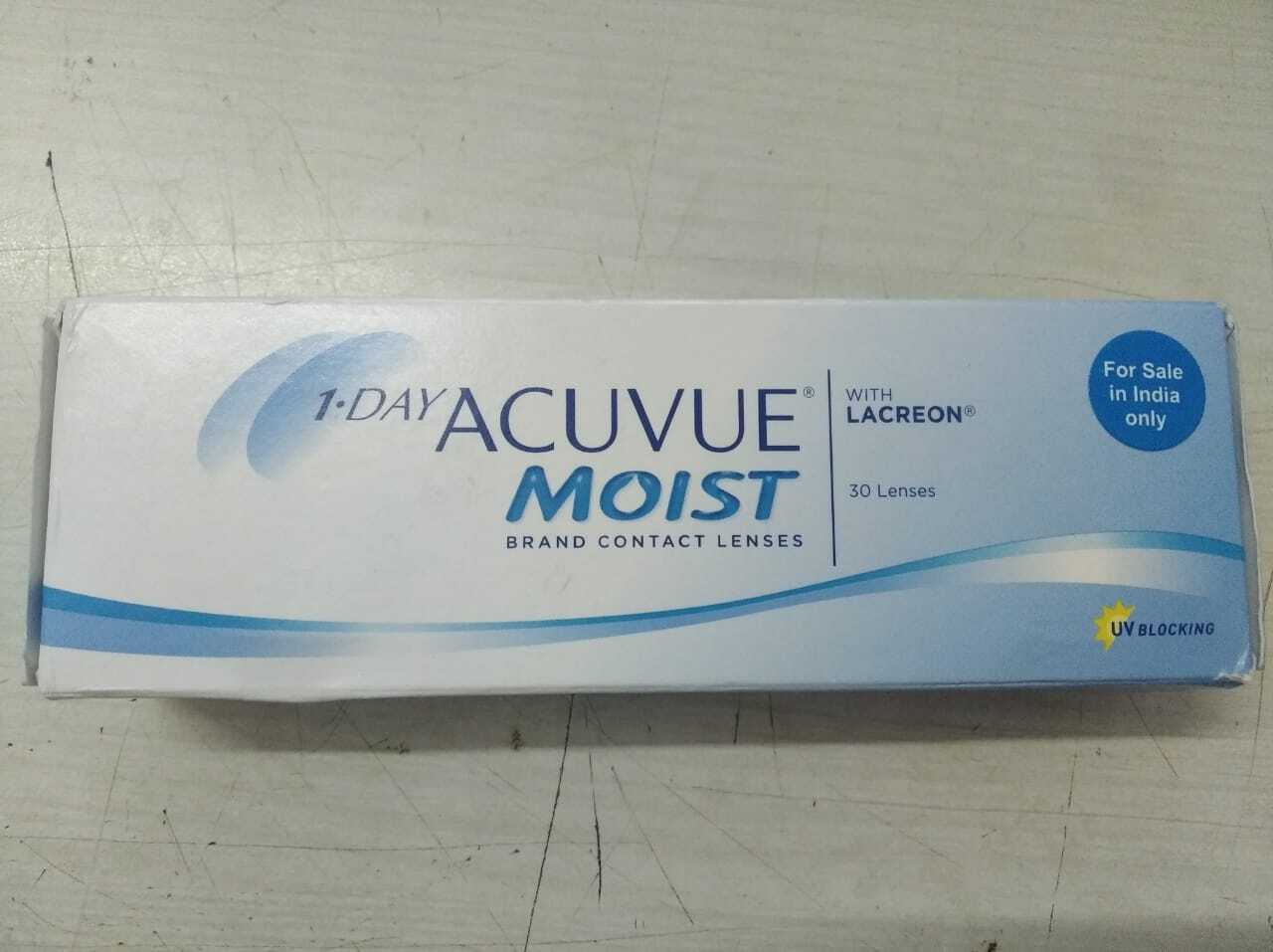 Acuvue Moist - 1 Day Lens Pack, Johnson & Johnson Brand, 30 Lenses For Daily Wear, Comfortable Fit For All-day Hydration