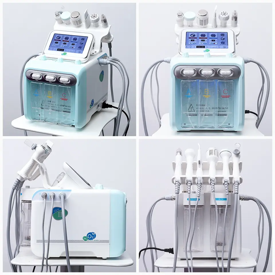 Biotronix - 7 In 1 Hydrafacial Machine | Double Motor Hydradermabrasion, Touch Screen, Oxygen Infusion, Deep Cleansing, Multi-function For All Skin Types, Anti-aging Treatment, Professional Spa Equipment