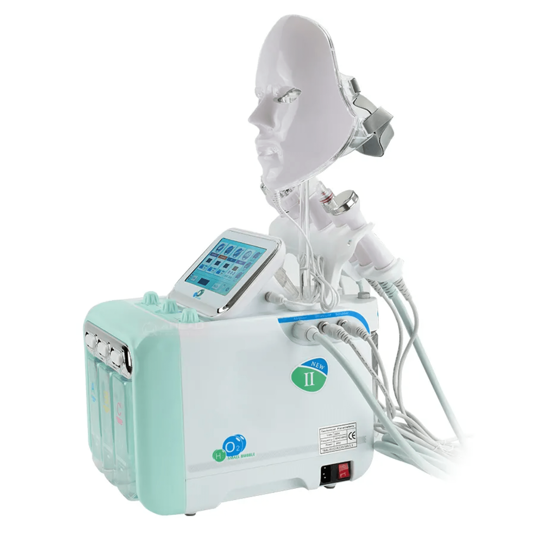 Biotronix - 7 In 1 Hydrafacial Machine | Double Motor Hydradermabrasion, Touch Screen, Oxygen Infusion, Deep Cleansing, Multi-function For All Skin Types, Anti-aging Treatment, Professional Spa Equipment