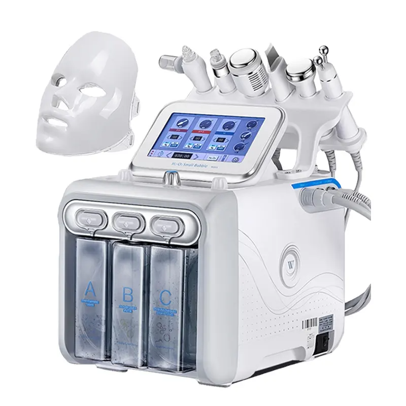 Biotronix - 7 In 1 Hydrafacial Machine | Double Motor Hydradermabrasion, Touch Screen, Oxygen Infusion, Deep Cleansing, Multi-function For All Skin Types, Anti-aging Treatment, Professional Spa Equipment