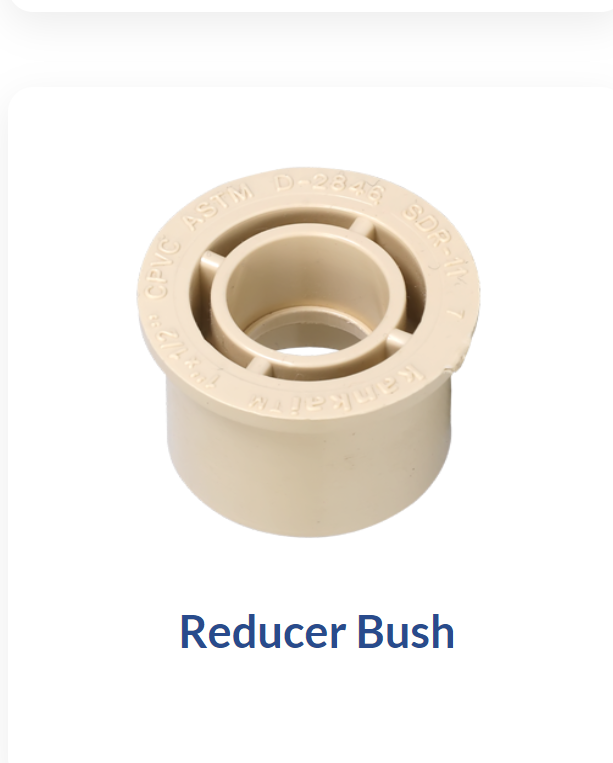 Reducer Bushing - Korrosafe Cpvc, Light Yellow | For Chemical Fertilizer, Fluid, And Oil Pipe Connections