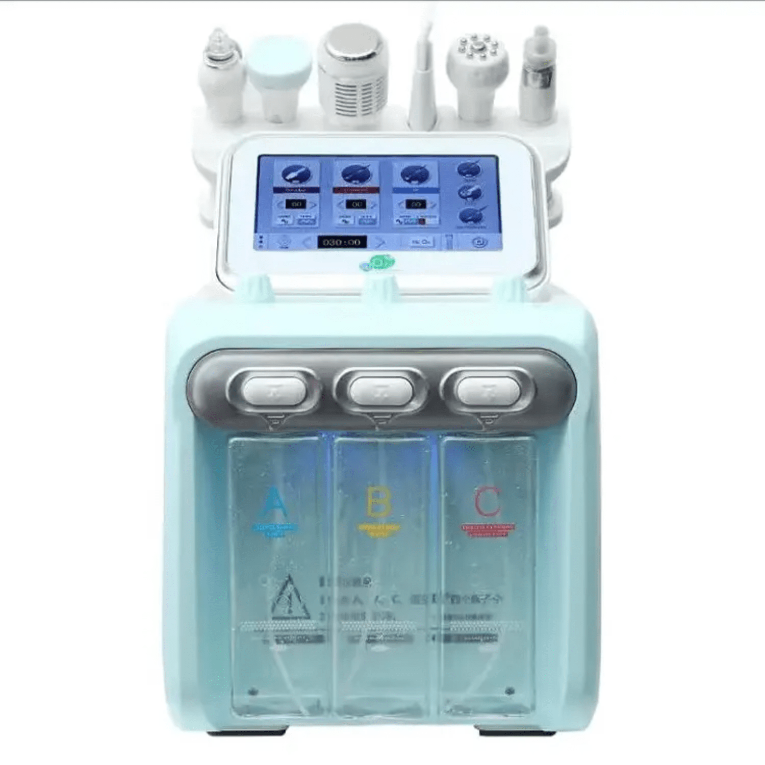 Hydrafacial Equipment With Multiple Functions Skin Treatment Machine For Spa - White Pvc, 50-60hz, 350w , Touch Screen Control, Portable Beauty Cart, Multi-functional Design