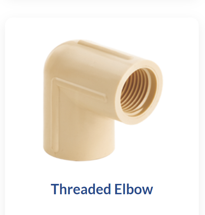 Threaded Elbow - Cpvc 90-degree Fitting | Light Yellow, Suitable For Oil, Chemical Fertilizer, And Fluid Pipes