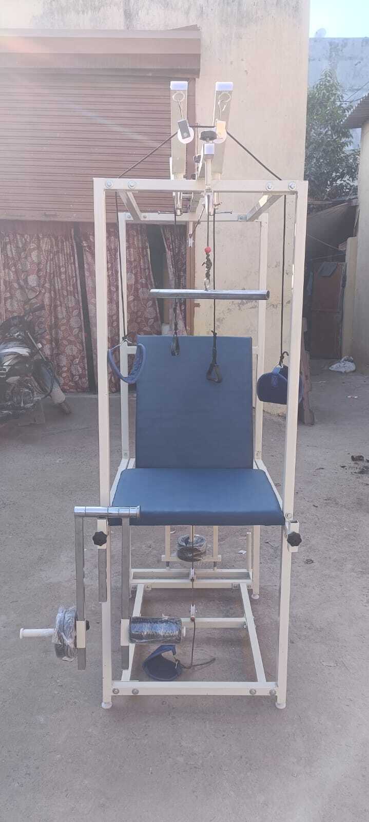 Multi Exercise Chair - Iron, 95x45x10 Cm | Adjustable Backrest, Resistance Control For Physiotherapy And Rehabilitation