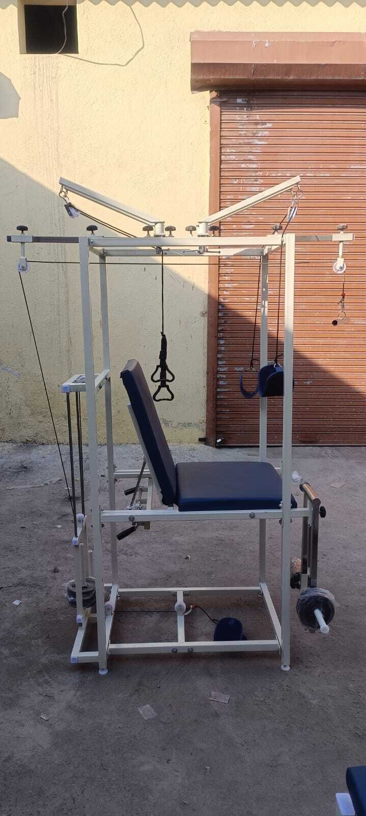Multi Exercise Chair - Iron, 95x45x10 Cm | Adjustable Backrest, Resistance Control For Physiotherapy And Rehabilitation