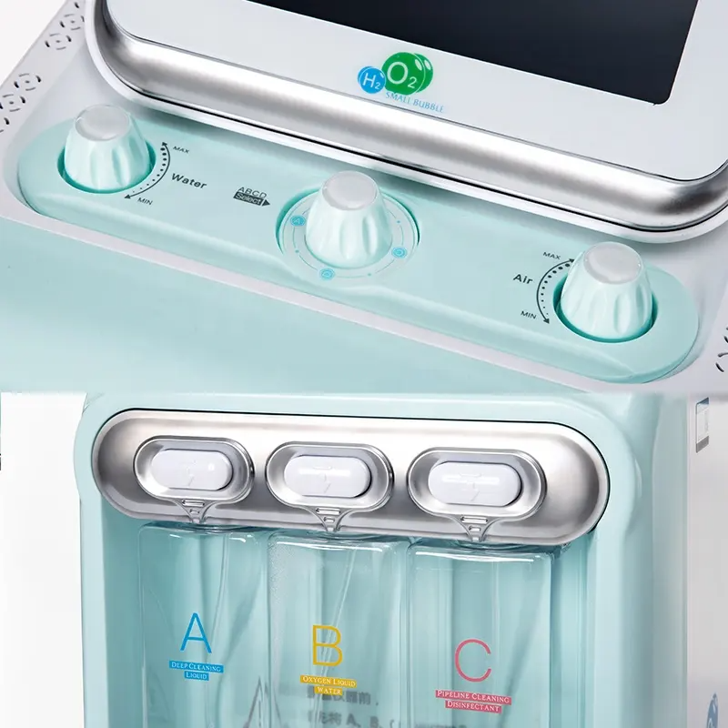 Hydrafacial Device With Ultrasonic Technology Facial Machine For Skin Detox - Color: White