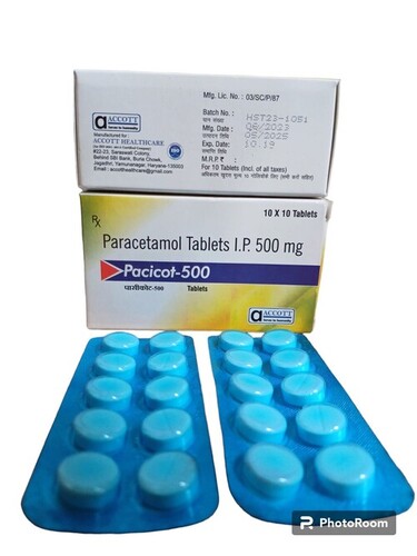 Pacicot 500 - Paracetamol 500 mg | Mild Analgesic, Antipyretic for Headache, Toothache, Fever, Sore Throat, Backache, and Dysmenorrhoea
