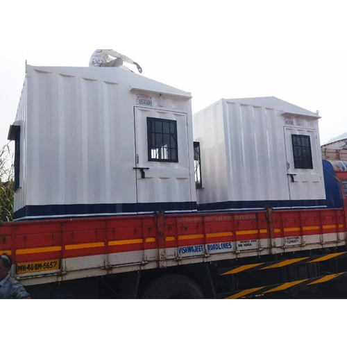 MS Security Cabin - Steel, 5x8 Feet, 10 Feet Height | White Finish, Steel Door, Durable for Outdoor Use