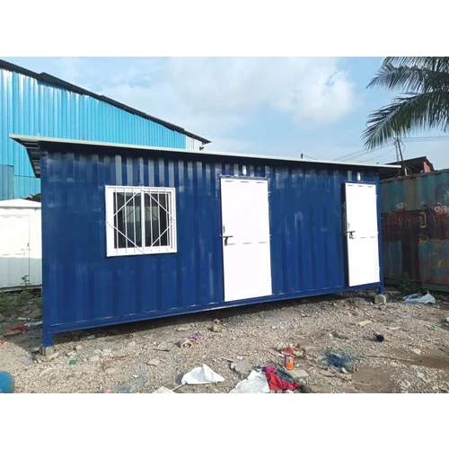 Steel Portable Cabin - High-Quality Steel, 20ft (L*W*H) , Vibrant Blue Color for Versatile Warehouse and Workshop Uses