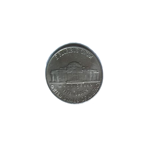Monticello Five Cents Coin - Color: Silver